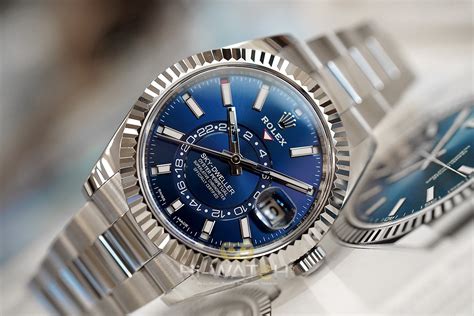 rolex blue dial sky dweller